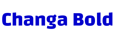 Changa Bold font